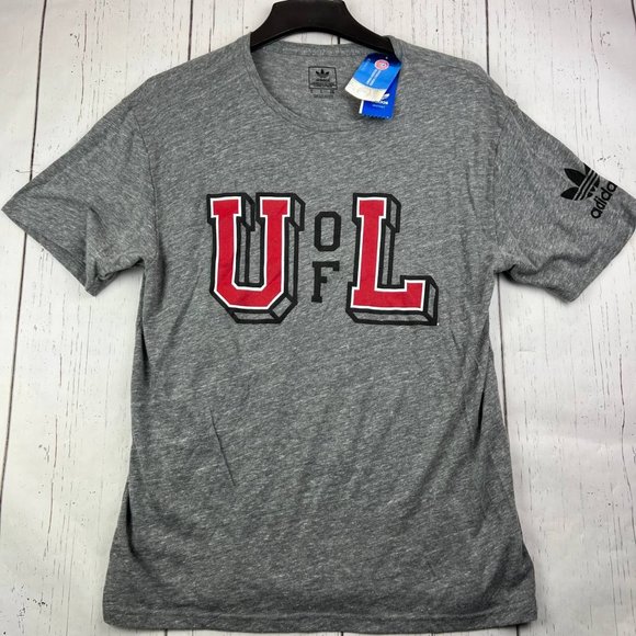 University of Louisville NCAA Large Adidas Casual T-Shirt Gray New Men‎ - Picture 1 of 6